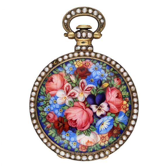 Swiss gilt silver cylinder watch for the Chinese market Circa 1890