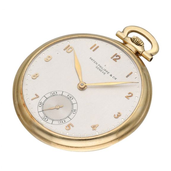Swiss 14 carat gold open faced keyless pocket watch Circa 1925 Swiss 14 carat gold open faced keyless pocket watch Circa 1925