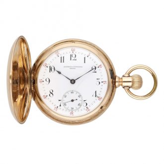 Swiss 14 carat rose gold hunting cased lever watch Circa 1887