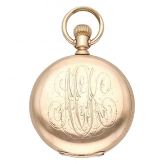 Swiss 14 carat rose gold hunting cased lever watch Circa 1887
