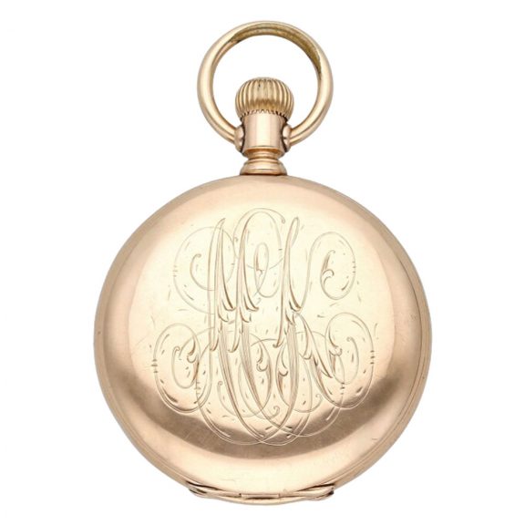 Swiss 14 carat rose gold hunting cased lever watch Circa 1887
