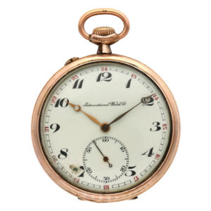 Swiss gilded open faced keyless lever pocket watch Circa 1910