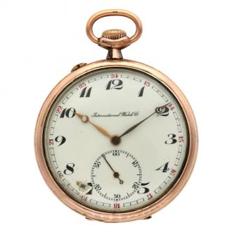 Swiss gilded open faced keyless lever pocket watch Circa 1910