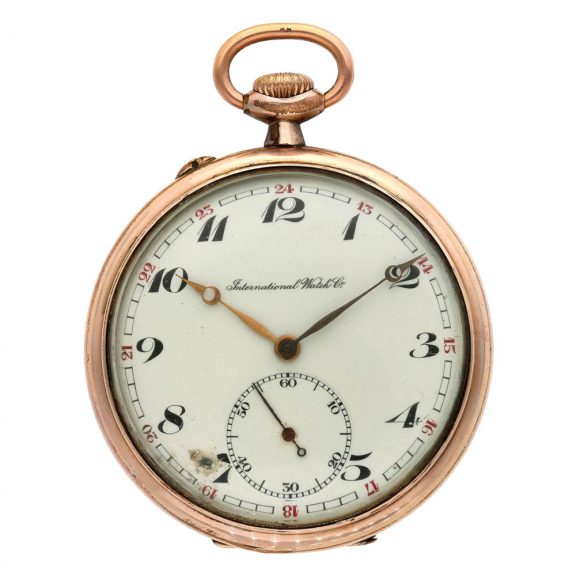Swiss gilded open faced keyless lever pocket watch Circa 1910