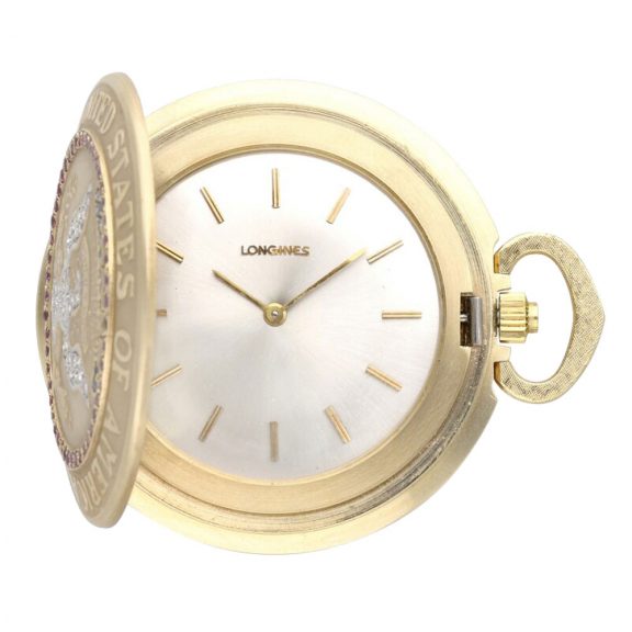 Swiss 14K gold, diamond, ruby and sapphire set watch Circa 1976 Swiss 14K gold, diamond, ruby and sapphire set watch Circa 1976
