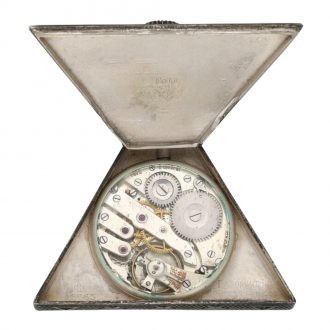 Fine Swiss silver triangle shaped Masonic pocket watch Circa 1900
