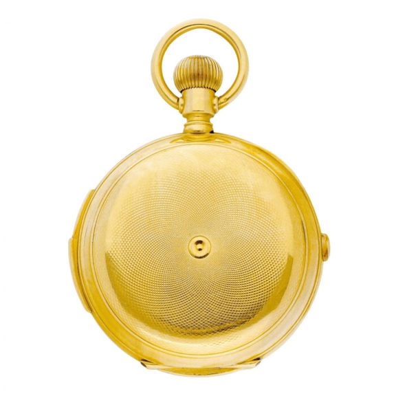 Swiss 18K gold quarter repeating chronograph watch Circa 1880 Swiss 18K gold quarter repeating chronograph watch Circa 1880