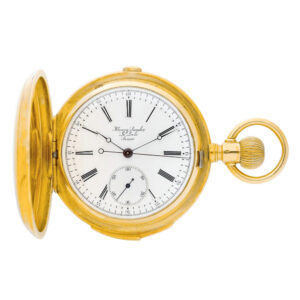 Swiss 18K gold quarter repeating chronograph watch Circa 1880
