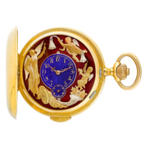 Swiss minute repeating lever with Jacquemarts Circa 1900