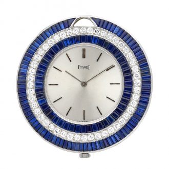 Swiss white gold watch set with sapphires and diamonds Circa 1963
