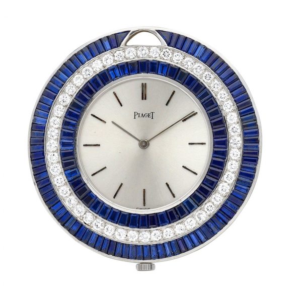 Swiss white gold watch set with sapphires and diamonds Circa 1963