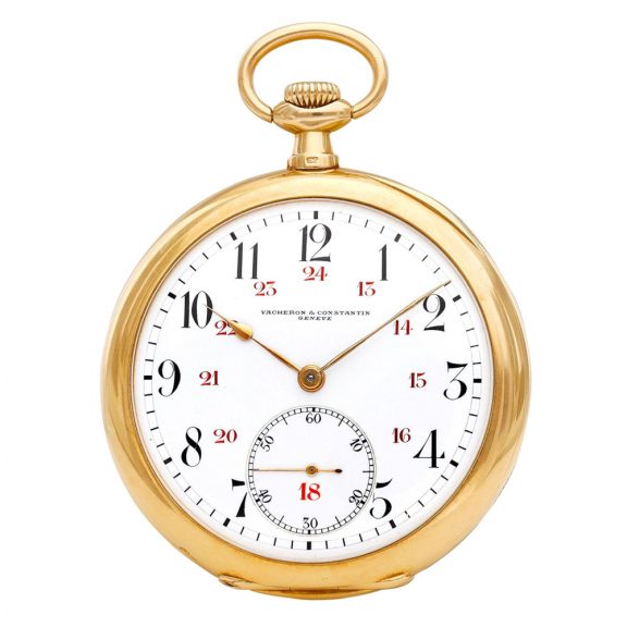 Swiss rose gold keyless lever with 24h indication Circa 1900