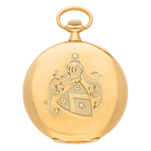 Swiss rose gold keyless lever with 24h indication Circa 1900 Swiss rose gold keyless lever with 24h indication Circa 1900