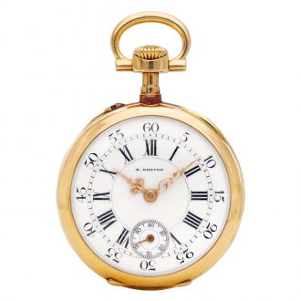 Swiss rose gold keyless lever ladies' pocket watch Circa 1890