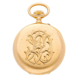 Swiss 18 carat rose gold open faced keyless lever Circa 1890