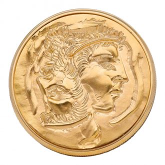 Very fine Swiss 18 carat rose gold coin watch Circa 1984