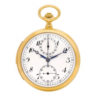 Swiss gold and enamel repeating chronograph Circa 1900