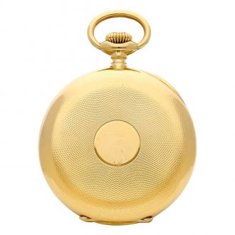 Swiss 18 carat gold open faced lever pocket watch Circa 1910