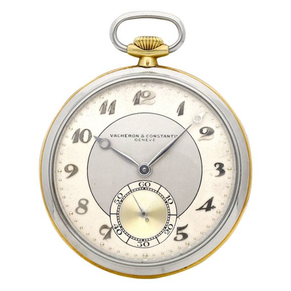Swiss yellow and white gold open faced lever watch Circa 1900