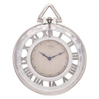 Swiss/French rock crystal open faced keyless watch Circa 1925