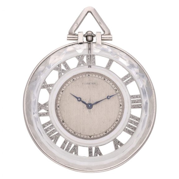 Swiss/French rock crystal open faced keyless watch Circa 1925