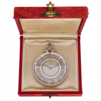 Swiss/French rock crystal open faced keyless watch Circa 1925