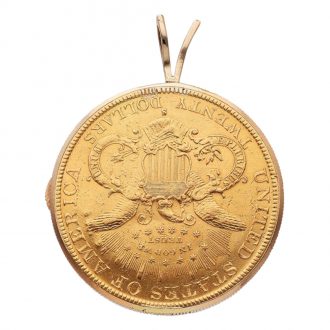 Swiss 18 carat gold U.S. twenty dollar coin watch Circa 1990