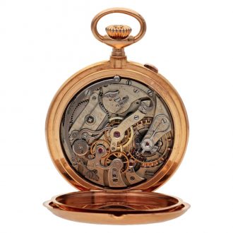 Swiss 18K rose gold split seconds chronograph Circa 1900