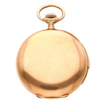 Swiss 14K rose gold open faced repeating lever Circa 1900 Swiss 14K rose gold open faced repeating lever Circa 1900