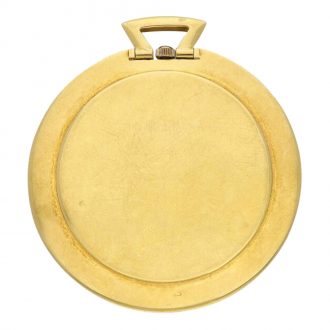 Swiss 18 carat gold open faced lever pocket watch Circa 1970