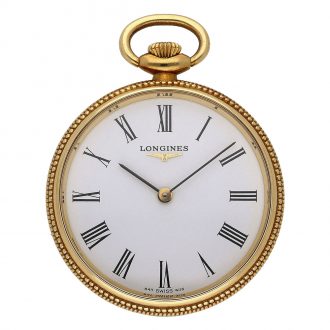 Swiss 18 carat gold open faced keyless lever watch Circa 1995