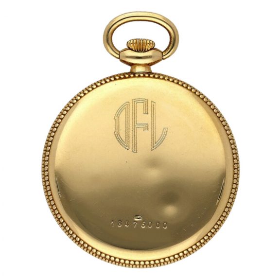 Swiss 18 carat gold open faced keyless lever watch Circa 1995 Swiss 18 carat gold open faced keyless lever watch Circa 1995