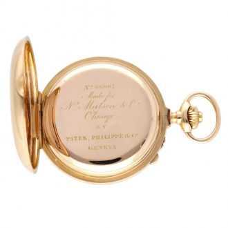 Swiss 18K rose gold split seconds chronograph Circa 1885