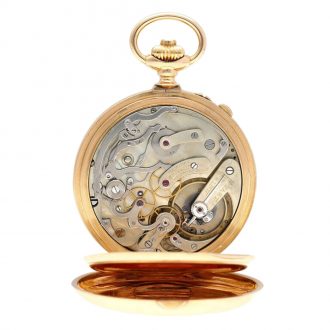 Swiss 18K rose gold split seconds chronograph Circa 1885