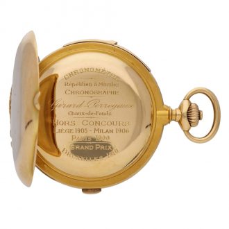 Oversized Swiss gold repeating chronograph Circa 1915