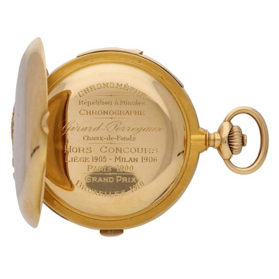 Oversized Swiss gold repeating chronograph Circa 1915 Oversized Swiss gold repeating chronograph Circa 1915
