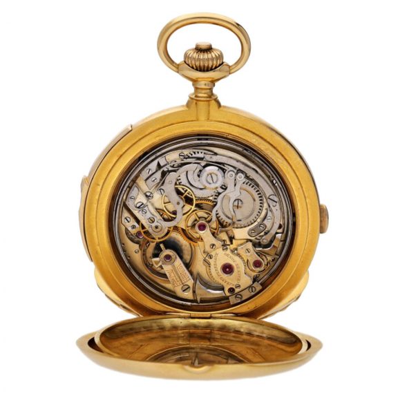 Oversized Swiss gold repeating chronograph Circa 1915 Oversized Swiss gold repeating chronograph Circa 1915