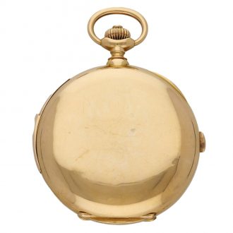 Oversized Swiss gold repeating chronograph Circa 1915