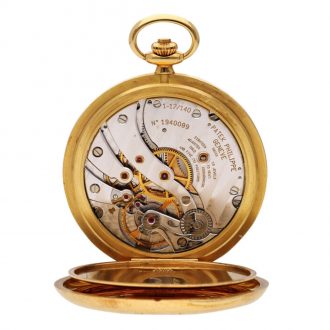 Unique Swiss 18K gold and enamel keyless lever watch Circa 1996 Unique Swiss 18K gold and enamel keyless lever watch Circa 1996