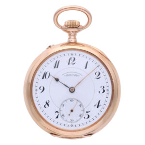 Fine German rose gold open faced lever watch Circa 1915