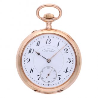 Fine German rose gold open faced lever watch Circa 1915