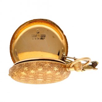Swiss 18K gold hunting cased lever pocket watch Circa 1890