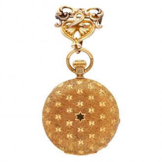 Swiss 18K gold hunting cased lever pocket watch Circa 1890