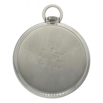 Fine Swiss stainless steel open faced lever watch Circa 1945