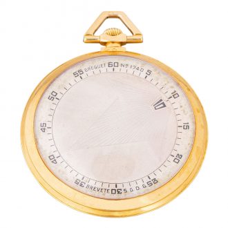 Swiss 18 carat gold open faced jumping hour watch Circa 1927