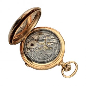 Swiss 14 carat rose gold complicated chronograph Circa 1908 Swiss 14 carat rose gold complicated chronograph Circa 1908