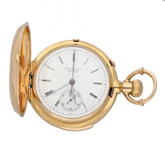 Danish 18K gold minute repeating chronograph Circa 1890