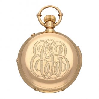 Danish 18K gold minute repeating chronograph Circa 1890