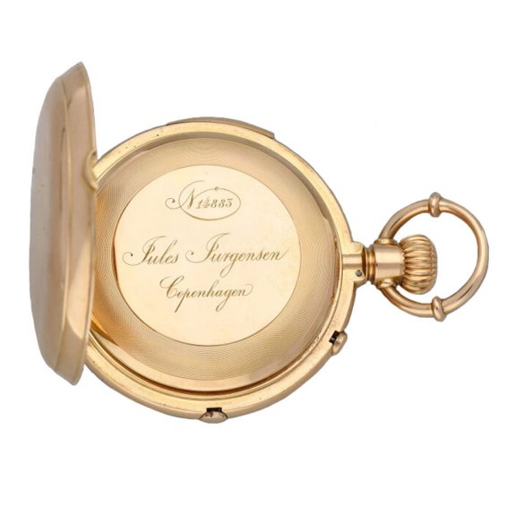 Danish 18K gold minute repeating chronograph Circa 1890 Danish 18K gold minute repeating chronograph Circa 1890