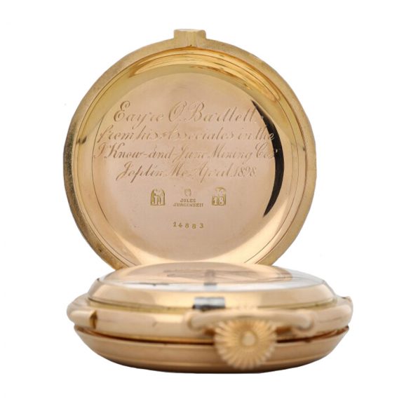 Danish 18K gold minute repeating chronograph Circa 1890 Danish 18K gold minute repeating chronograph Circa 1890